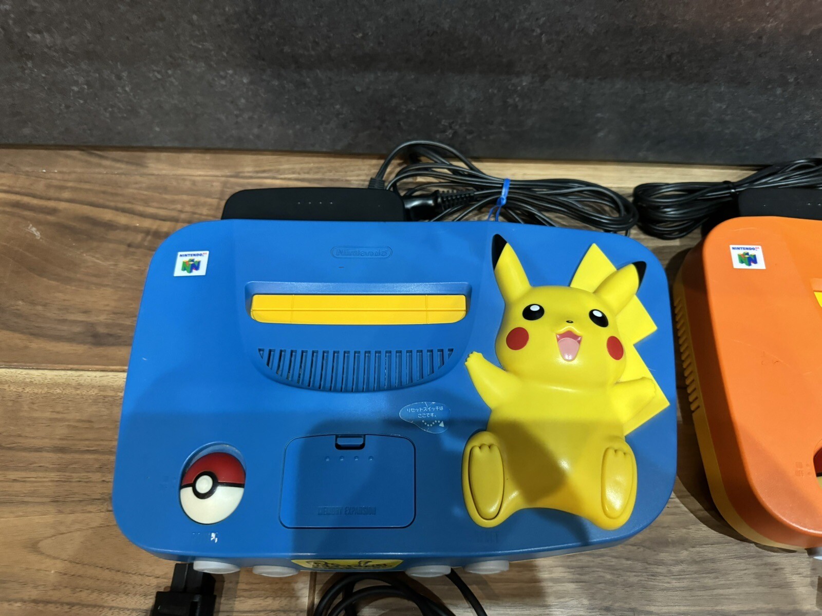 Nintendo 64 N64 Pokemon Pikachu Console Choose Orange and Blue Used