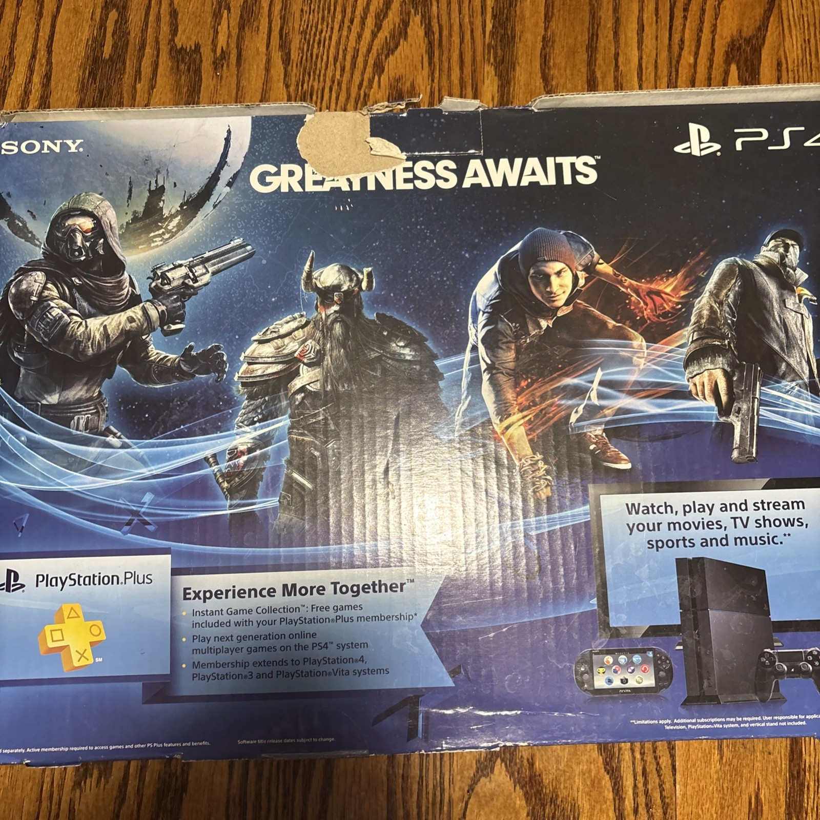 Sony PlayStation 4 PS4 Original Black Console Complete In Box CIB Tested-working
