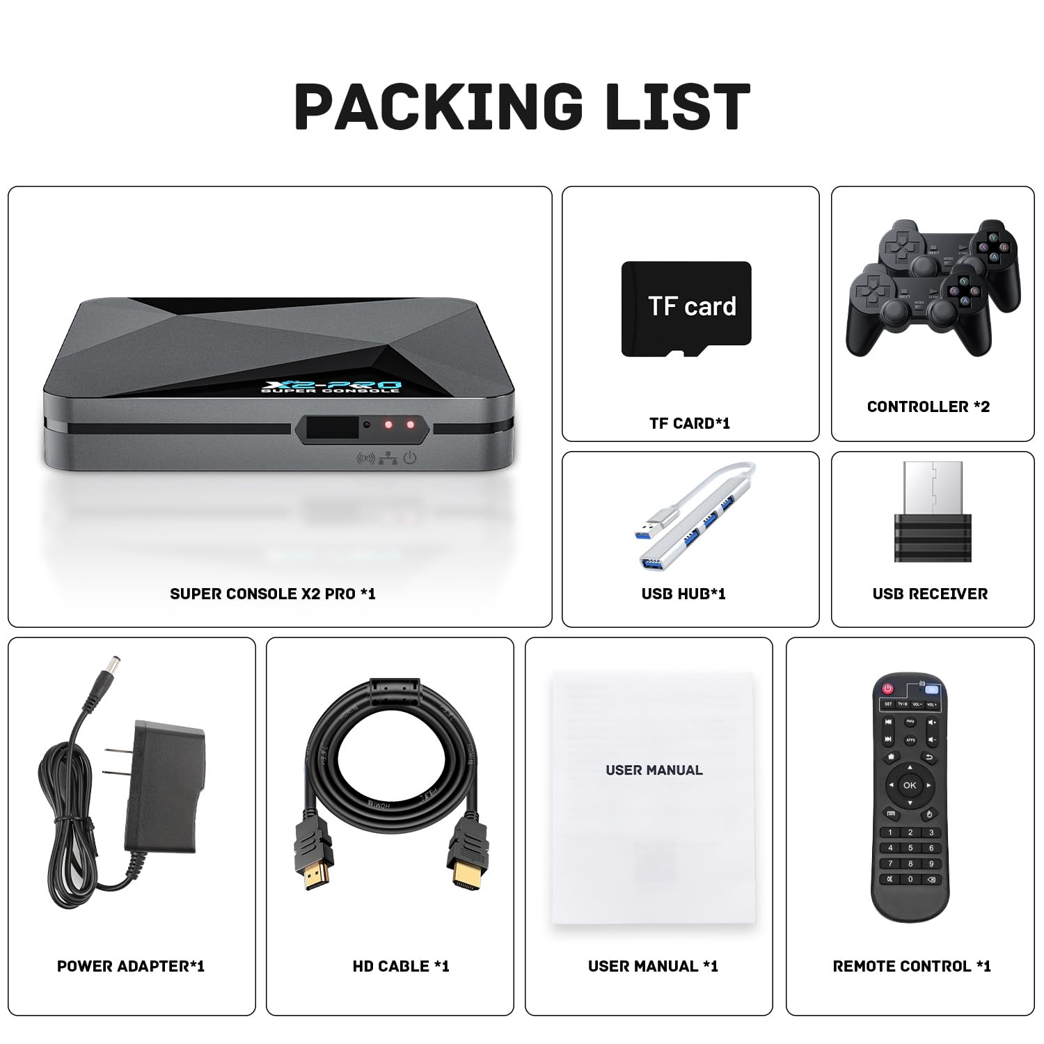 2026 Upgrade Retro Game Console,Super Console X2 PRO Emulator Console with 37,00