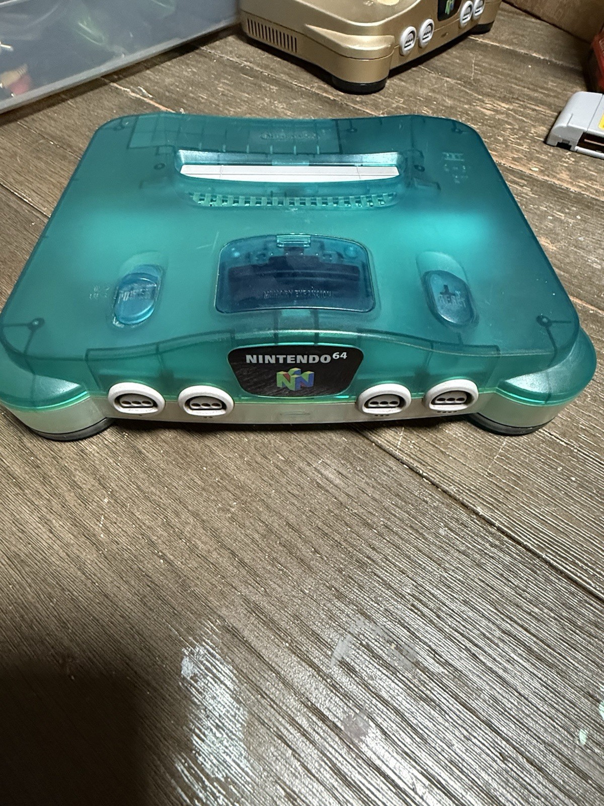 Nintendo N64 Funtastic Clear Blue Japanese Console Region Free TESTED Working