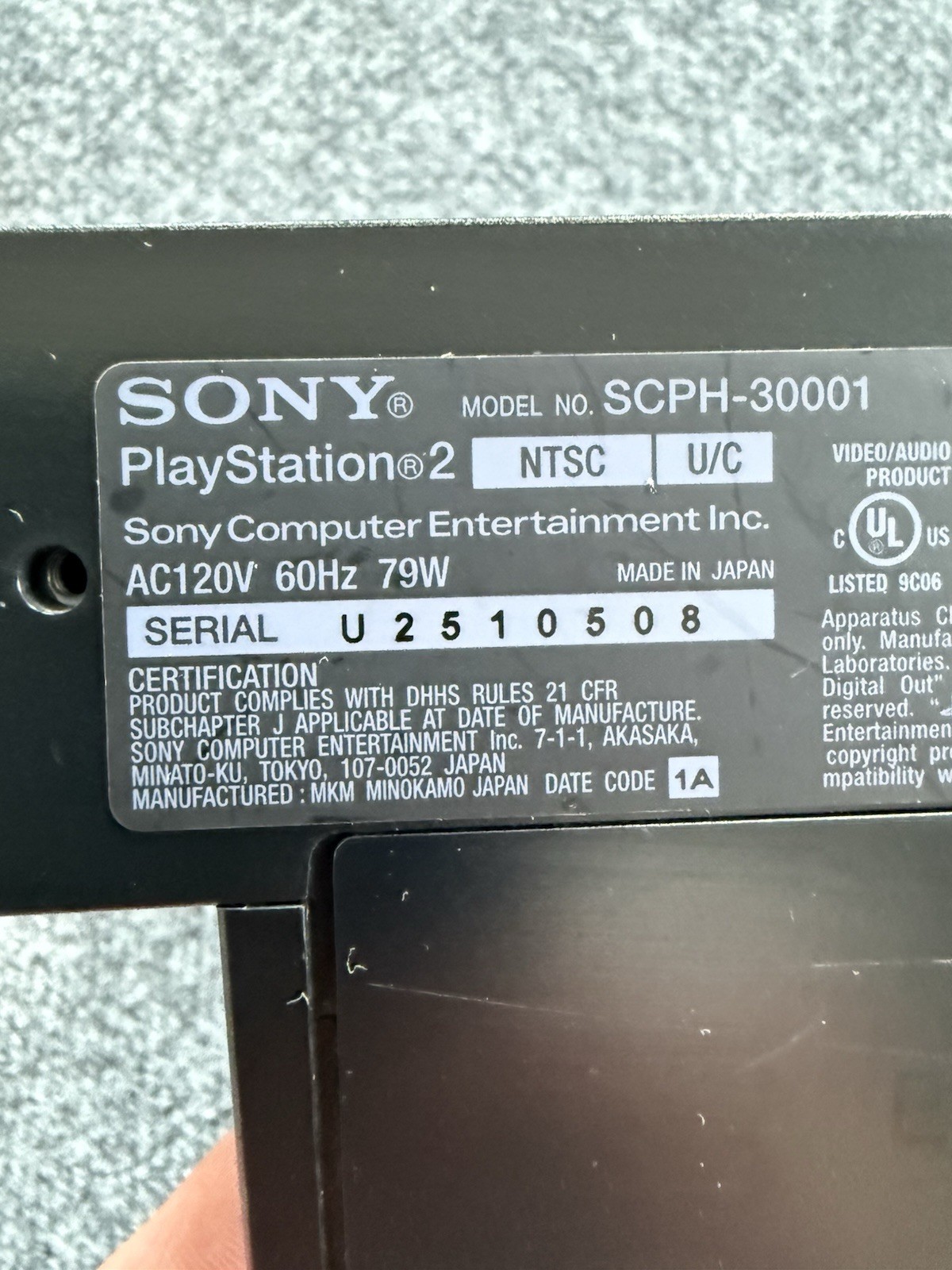 Sony PlayStation 2 PS2 Fat SCPH-30001 Bundle 2 Controllers Multitap EyeToy