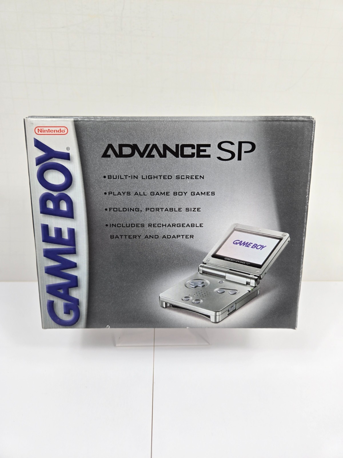 Nintendo Game Boy Advance SP Silver Handheld Console Complete W/ Box