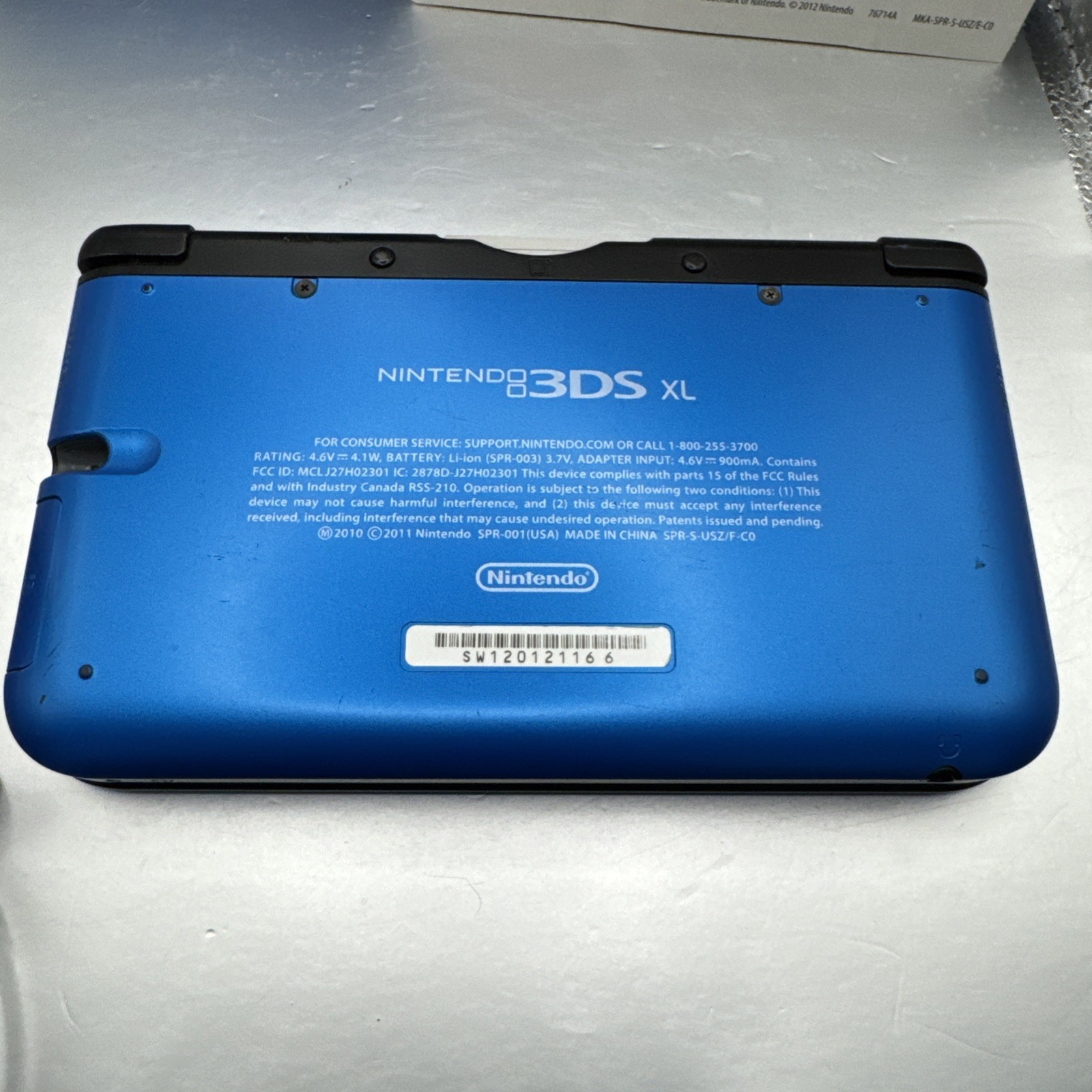 Nintendo 3DS XL Handheld Console SPR-001 Blue/Black USA Complete in Box +2 games