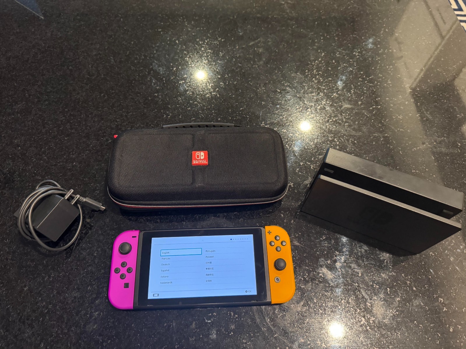 Nintendo Switch 32GB Handheld Console – Neon Orange/Purple