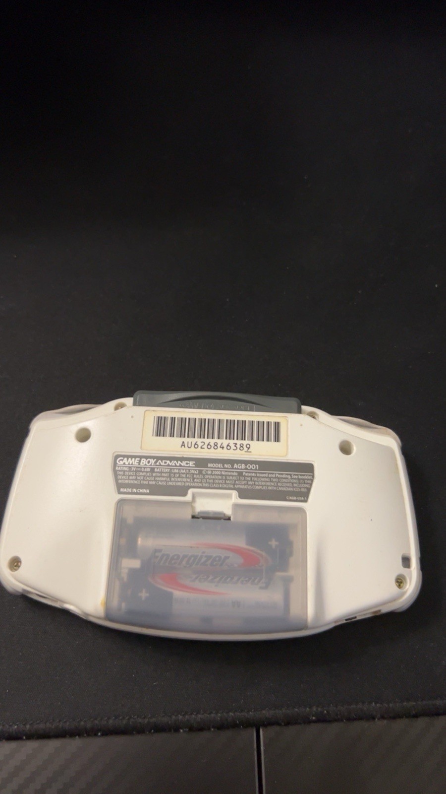 Nintendo Game Boy Advance AGB-001 White Handheld System “ReadDescription”