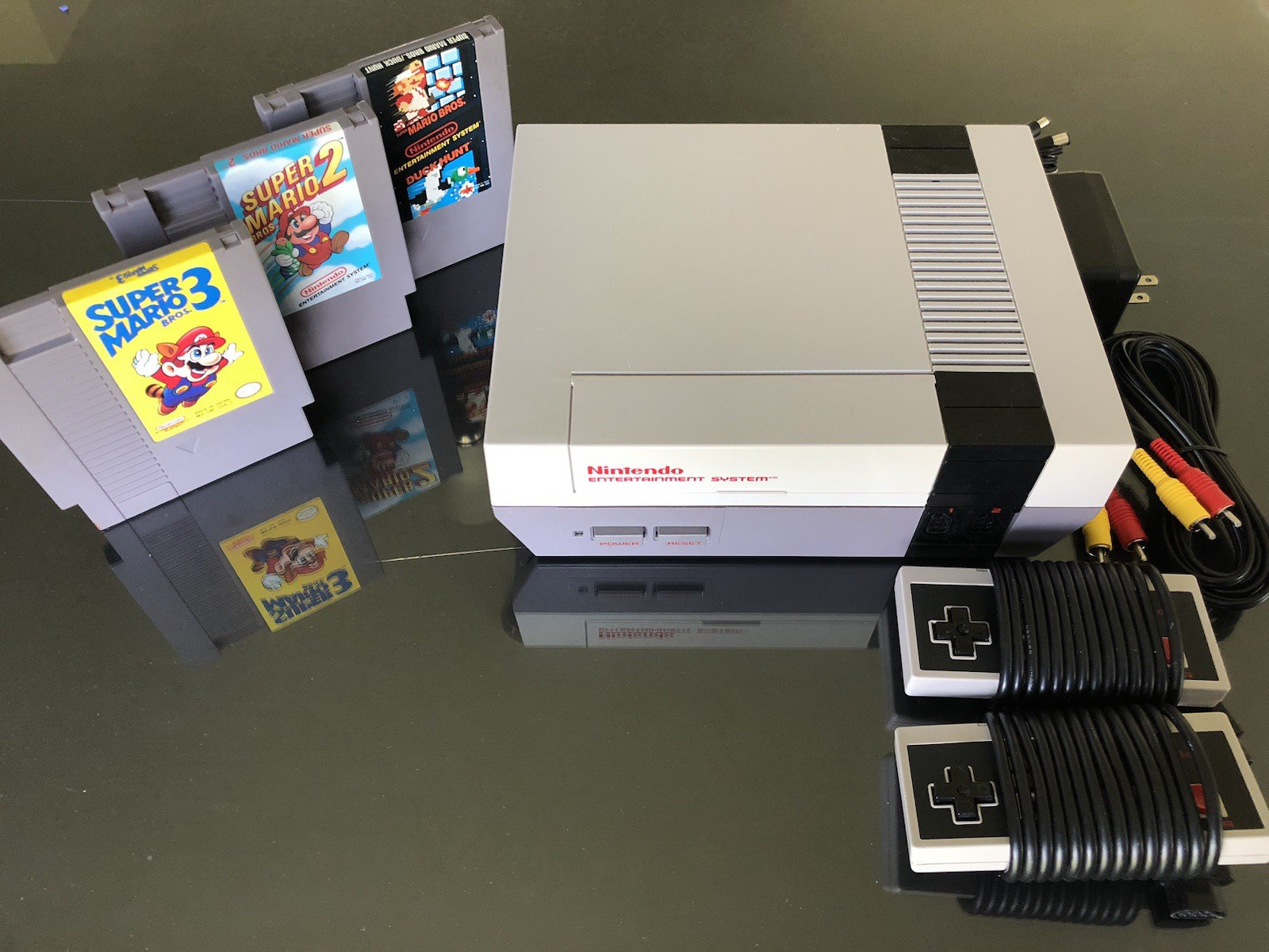 NINTENDO NES Console System Bundle Games Super Mario 1 2 3 SHIPS SAME DAY