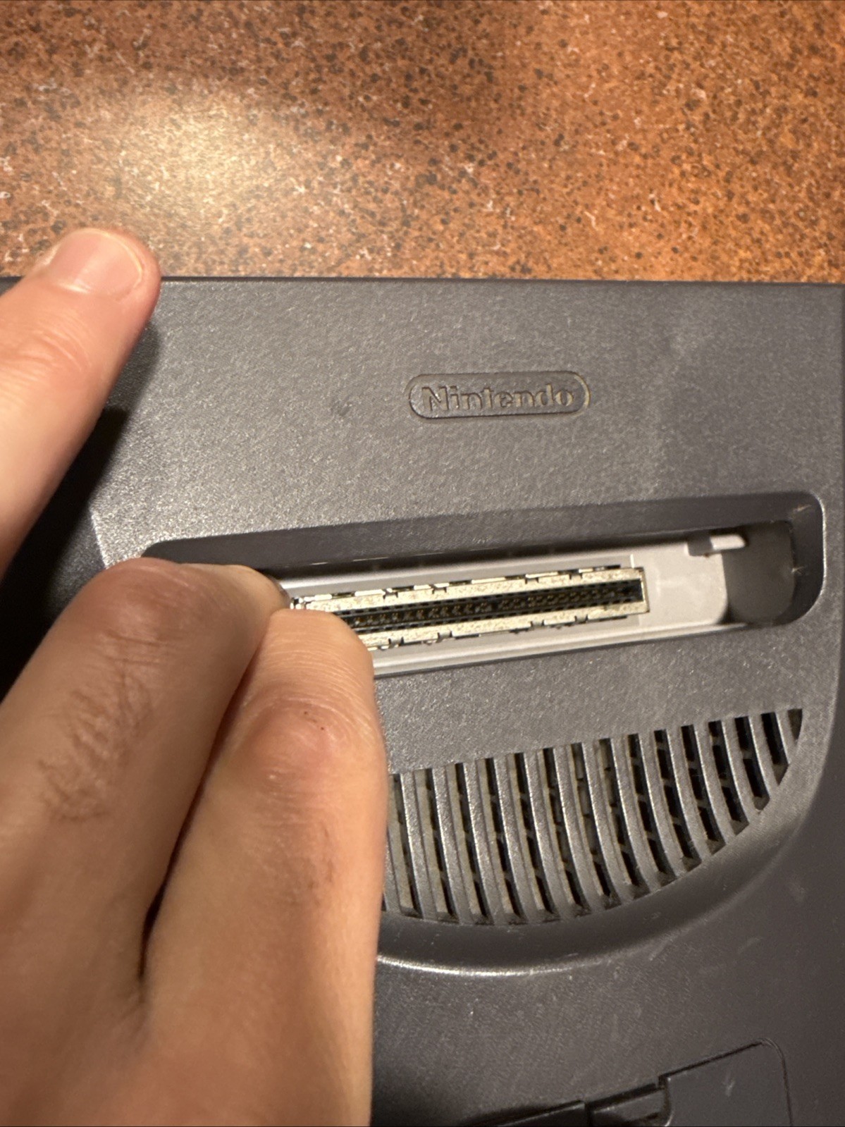 Nintendo 64 Console ONLY – NUS-001 (USA) – Charcoal Tested Working W/ Jumper Pak