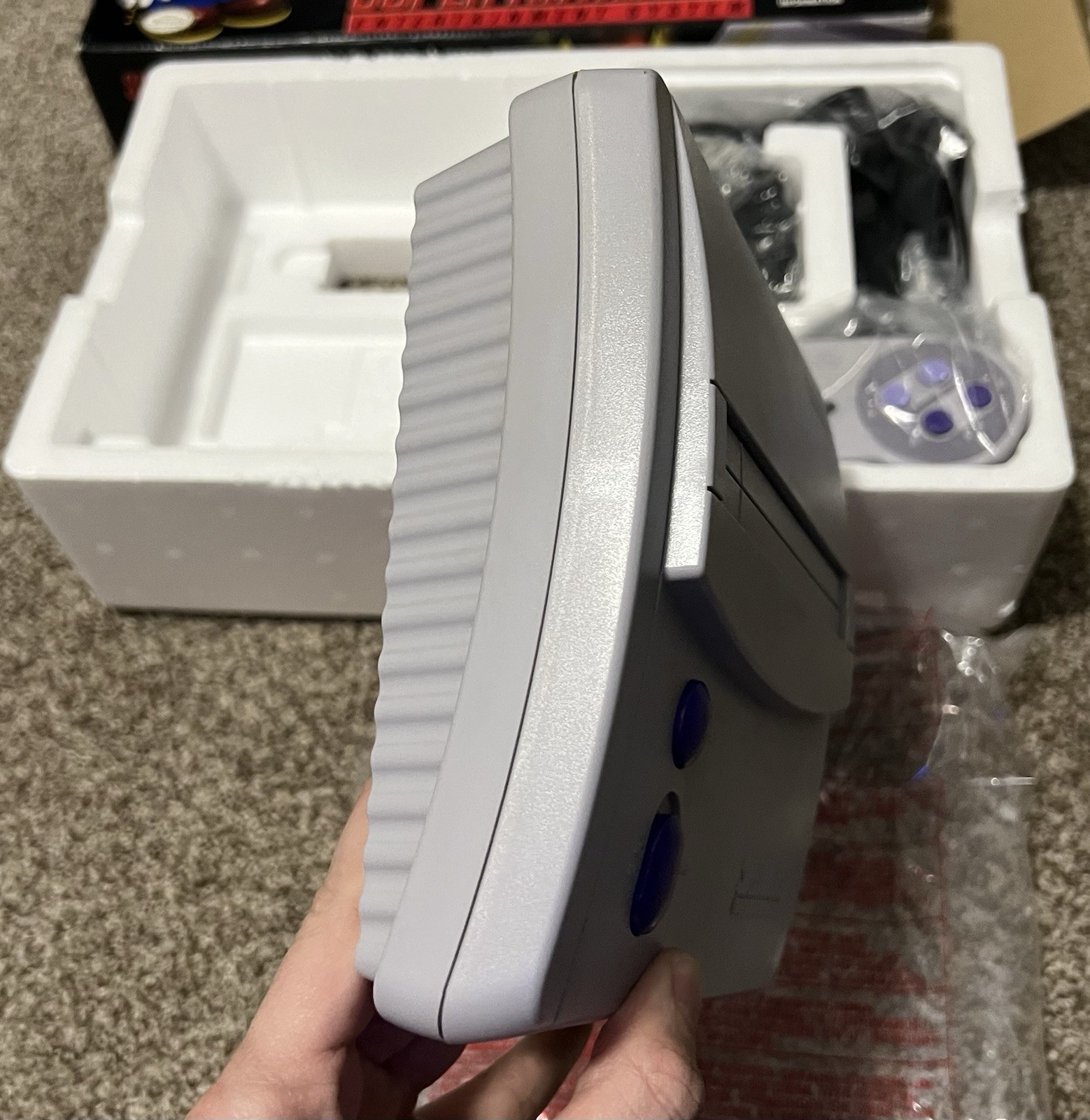 Super Nintendo Jr System Console CIB Bonus Controller Offer Variant Target SNES