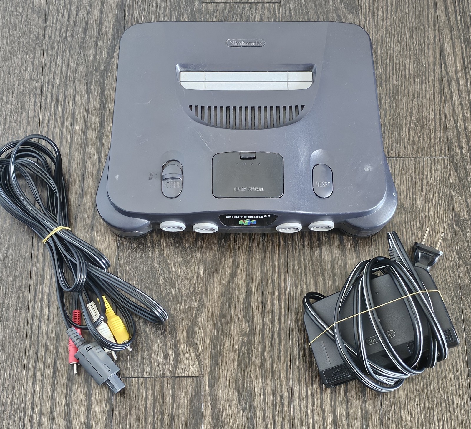 Nintendo 64 Console Bundle w/ OEM Controller and OEM Cords. Tested And Works!
