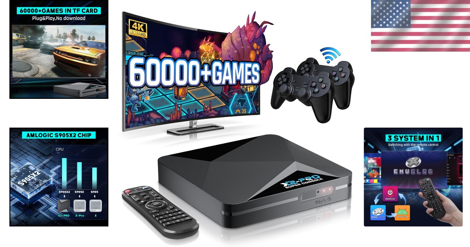Super Console X2 Pro 60+ Emulators Wireless Controller