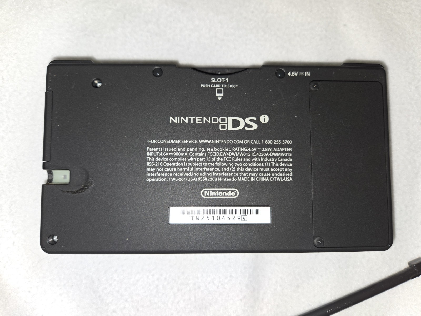 Nintendo DSi Matte Black Console TWL-001 W/ Charger & Cover Tested Works EUC