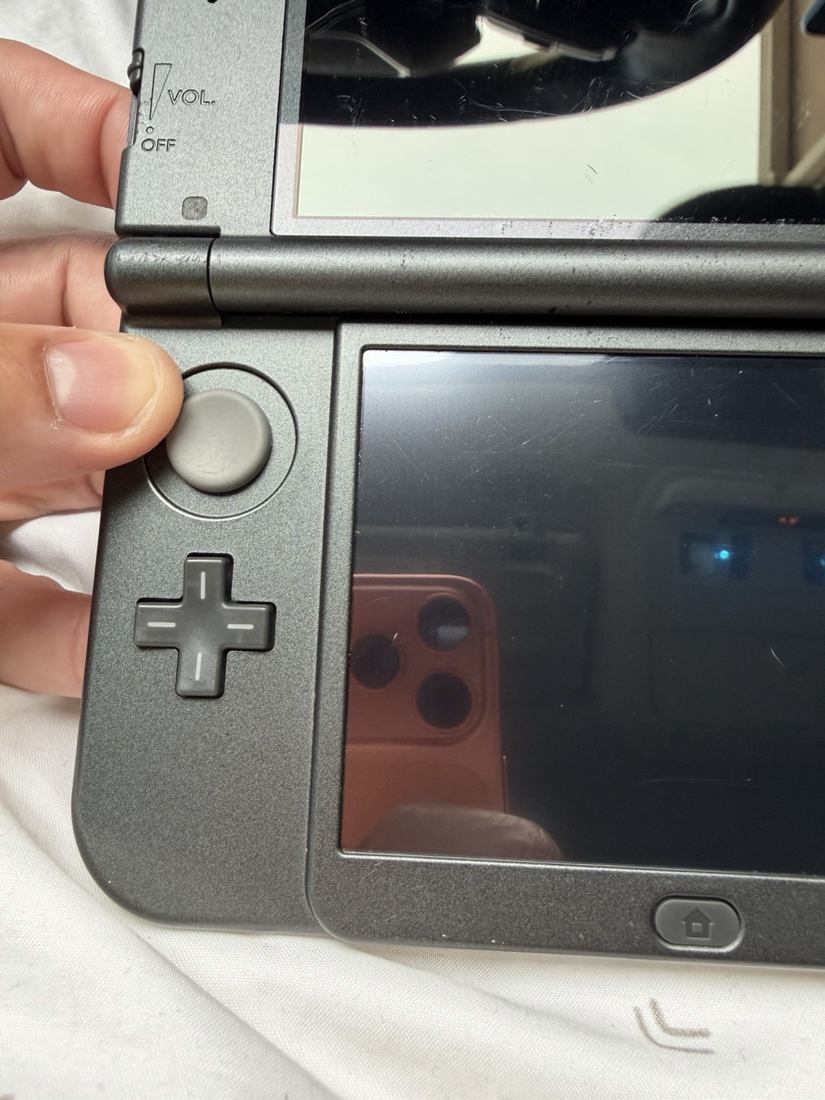 New Nintendo 3DS XL Gray Black Console Tested Great Condition R Button Sticky
