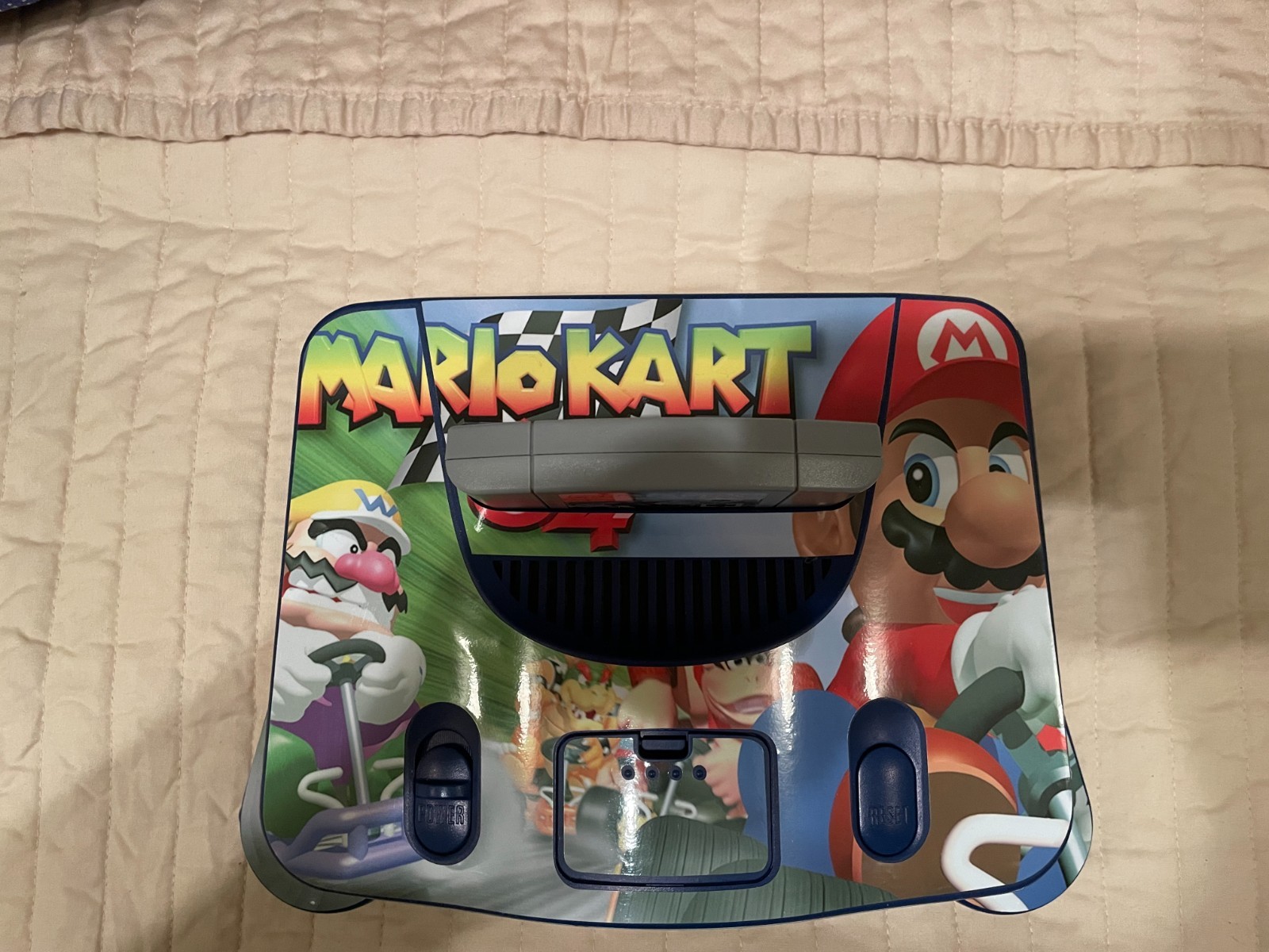 Nintendo 64 Console -Painted Blue/Light Blue/Red SuperMario Kart 3d Decals