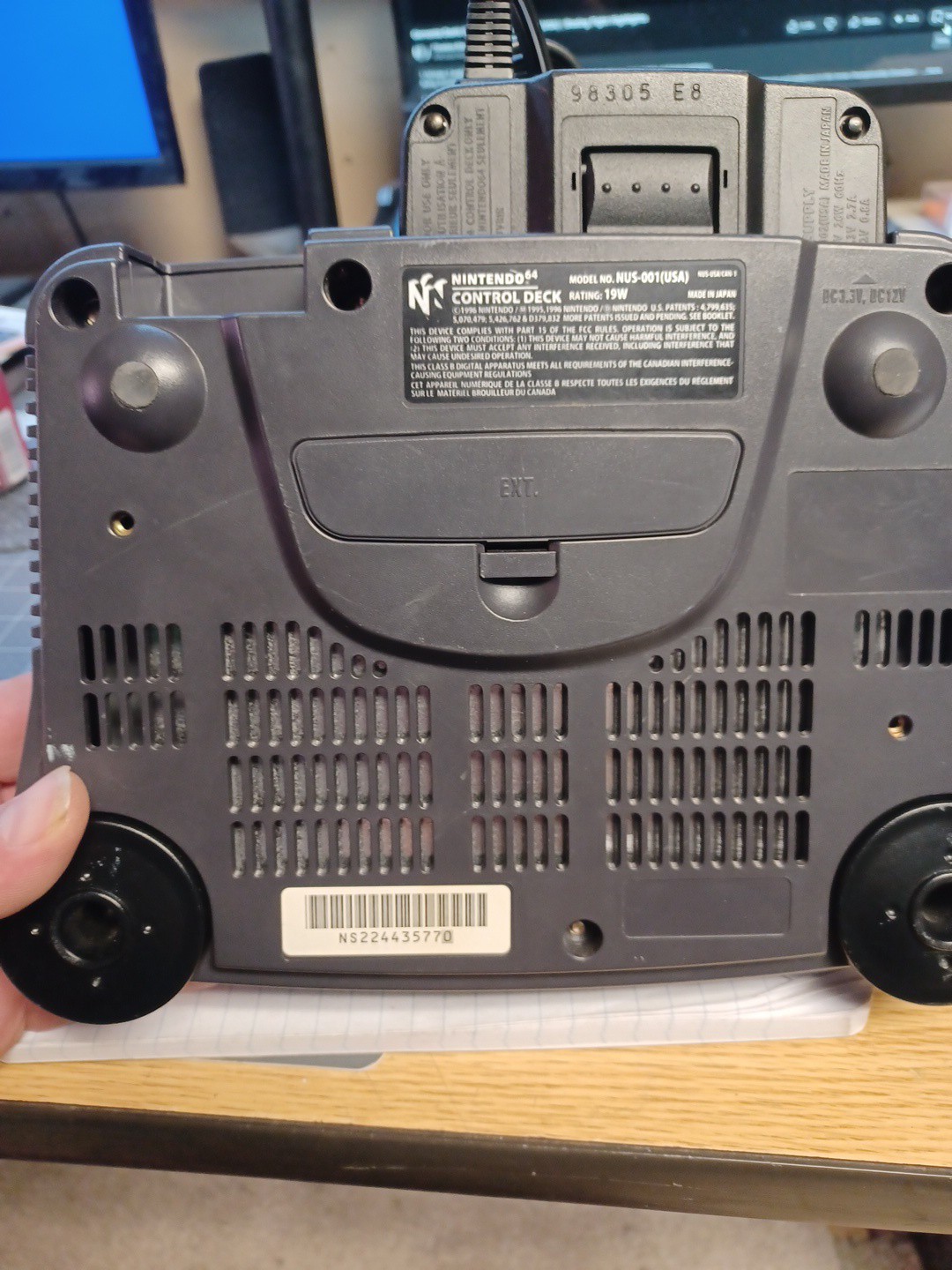 Nintendo 64 Black NUS-001(USA) Console, W/ Power Adapter