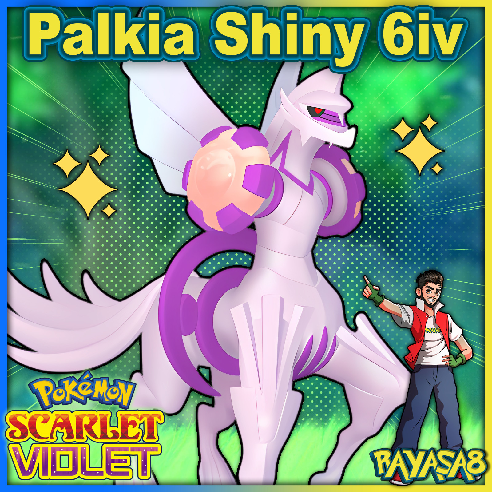 Pokemon Scarlet & Violet Palkia Legendary 6IV Trained 🌟Shiny🌟 & Non Shiny Home