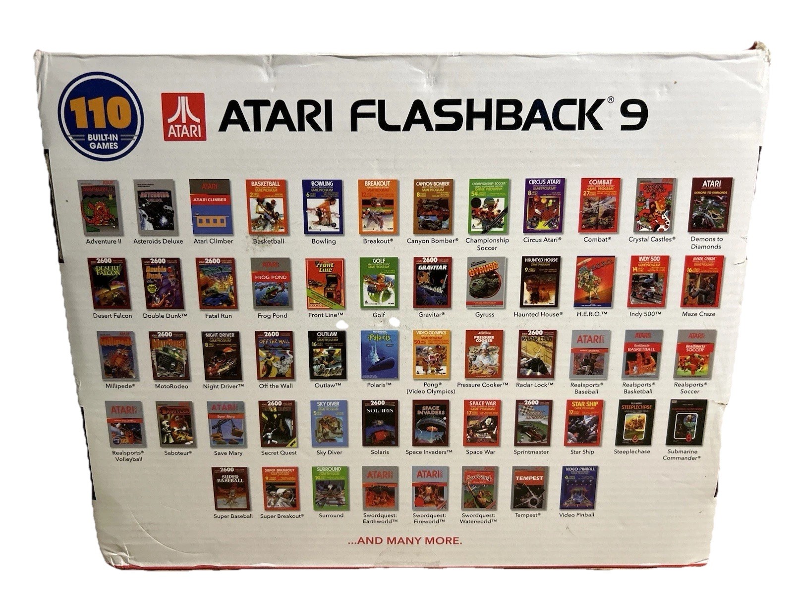 Atari Flashback 9 Retro Console 110 Built-in Games 2 Controllers Frogger