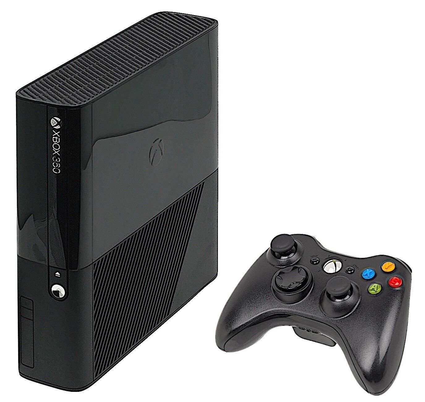 Authentic Xbox 360 4GB Console System E Black + Controller + Cords + US Seller