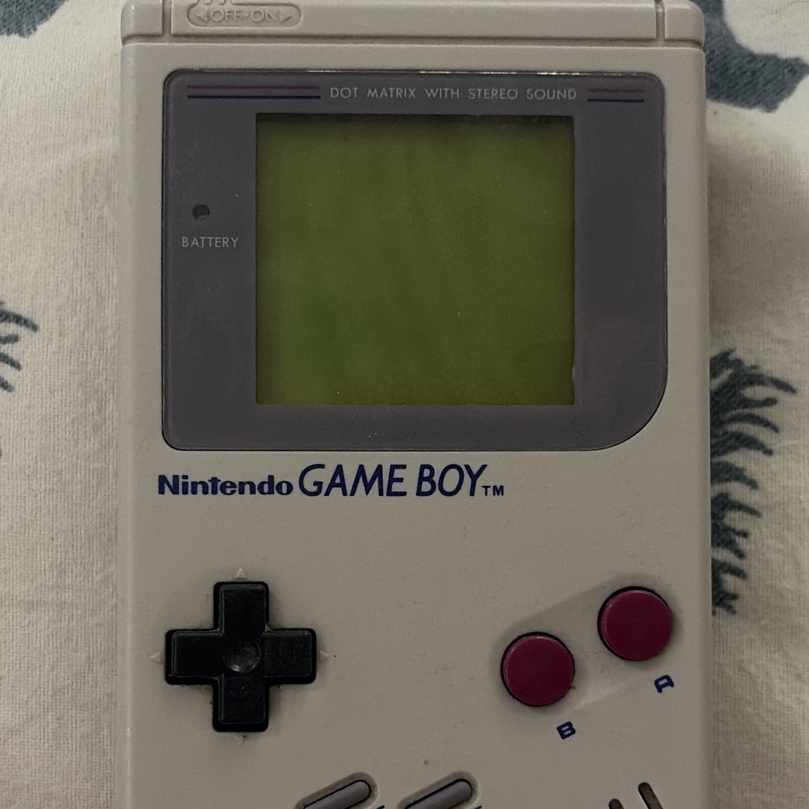 Nintendo Game Boy DMG-01 Gray NTSC-J 1989 Handheld Stereo Sound Headphone