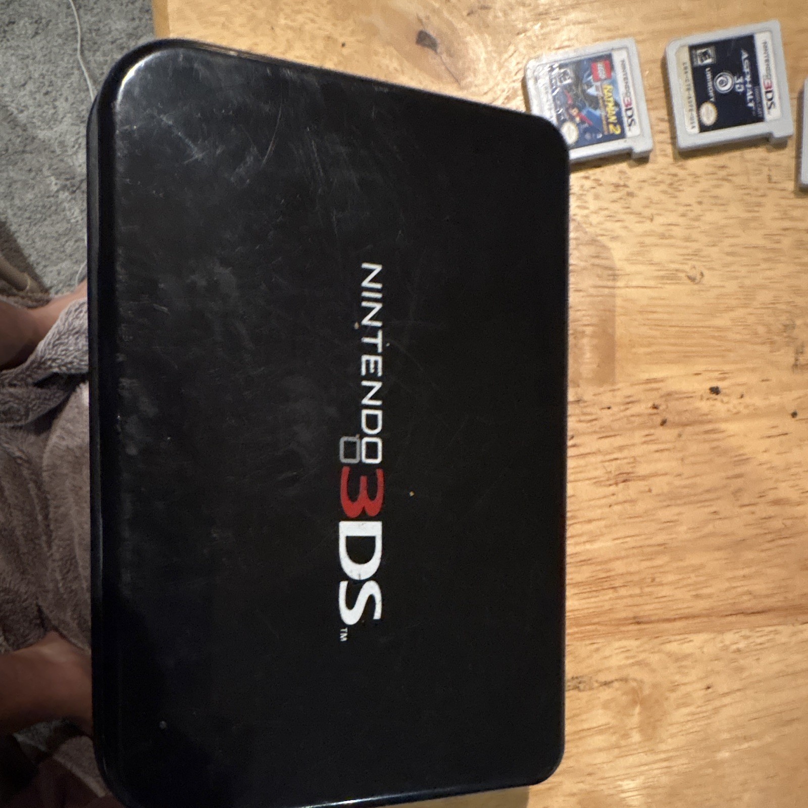 Nintendo 3DS XL Black Handheld System With 3DS Case, 10 games and a charger