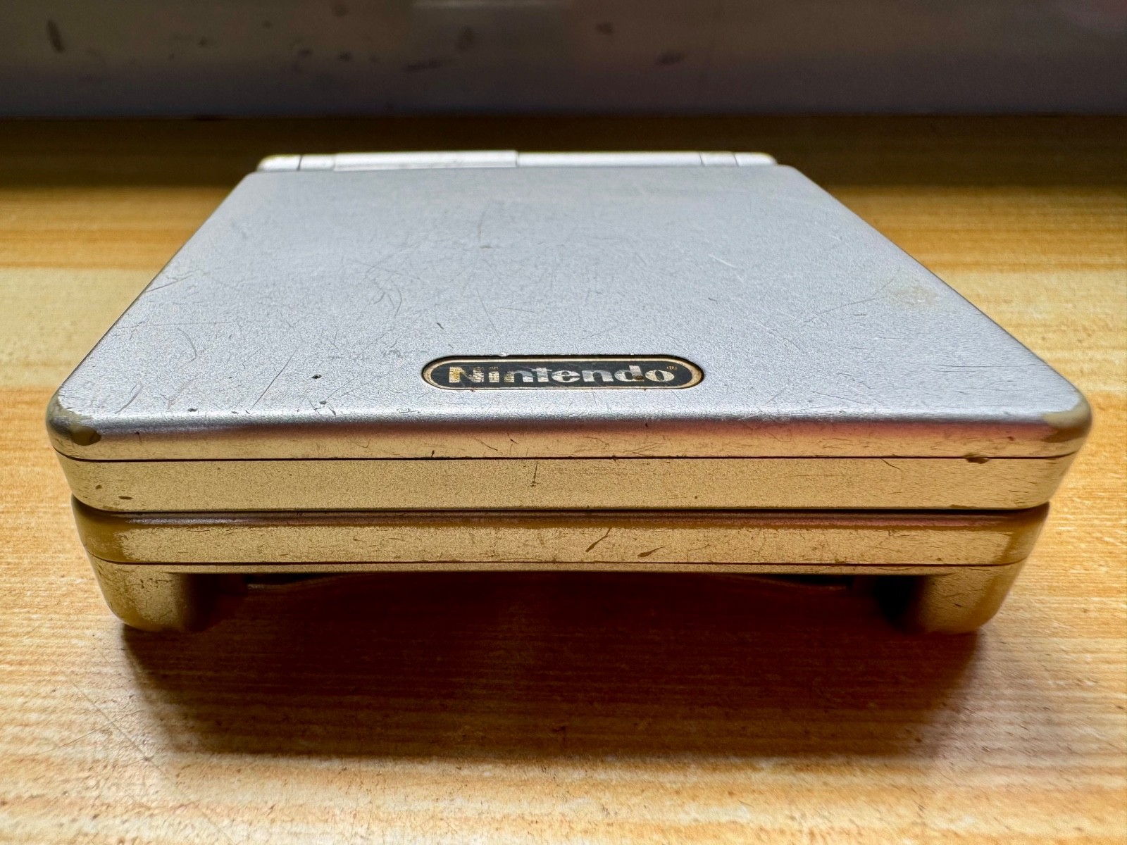 Nintendo Gameboy Advance SP AGS001 Metal Silver Handheld w/ USB Cable & Battery