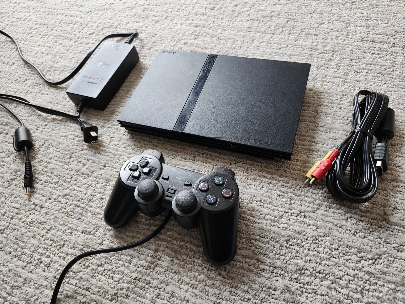 Sony PlayStation 2 Slim Console PS2 SCPH-70012 Bundle TESTED Working Ships TODAY