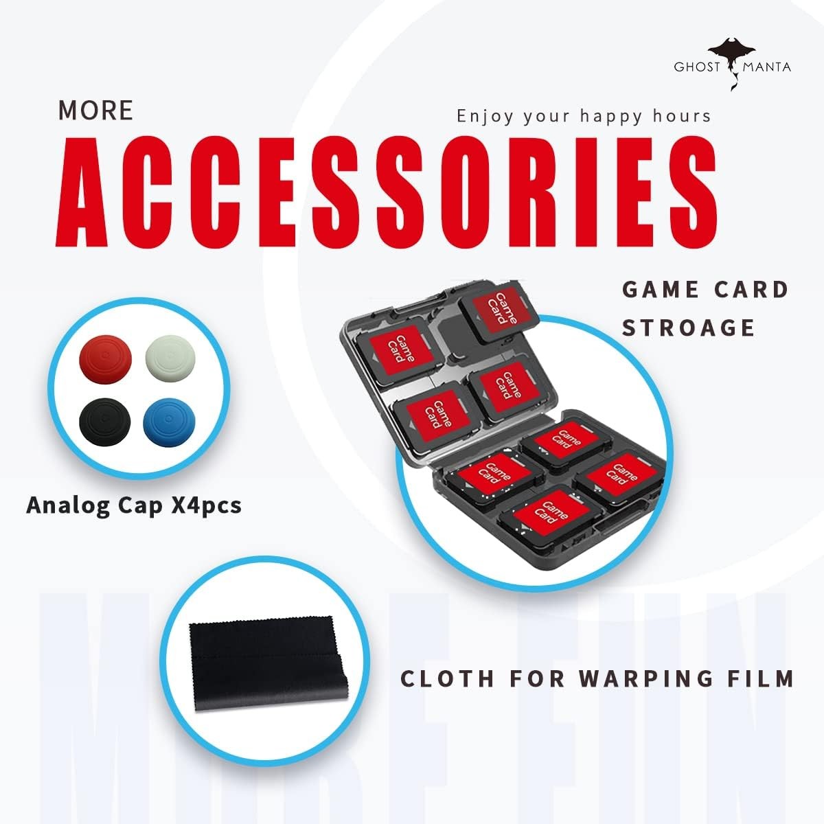 Accessories Kit Compatible with Nintendo Switch Console (13 in 1 Accessory Kit)