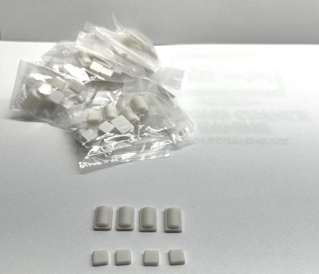 WHITE Rubber Feet Screw Cover 8 PACK + 3M Pads for Nintendo Wii Console System