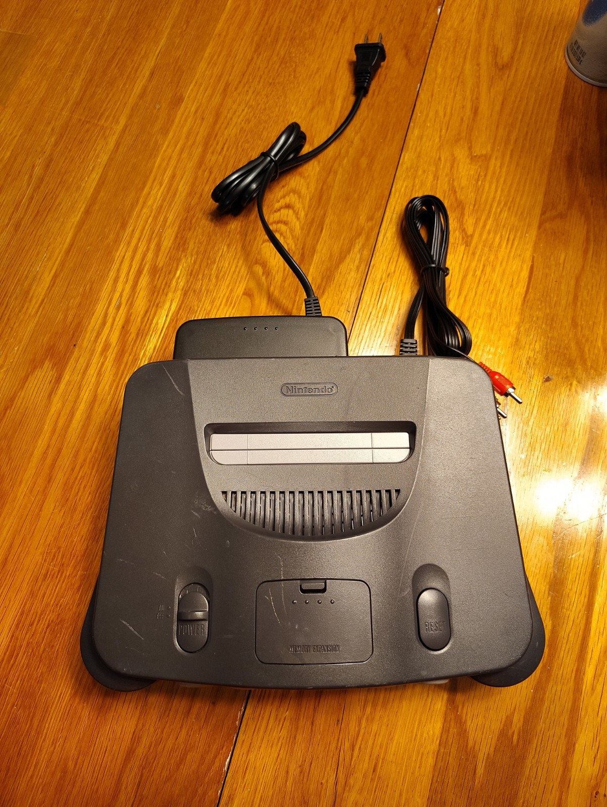 Nintendo 64 System Home Console & Cables Charcoal Gray, Tested Works