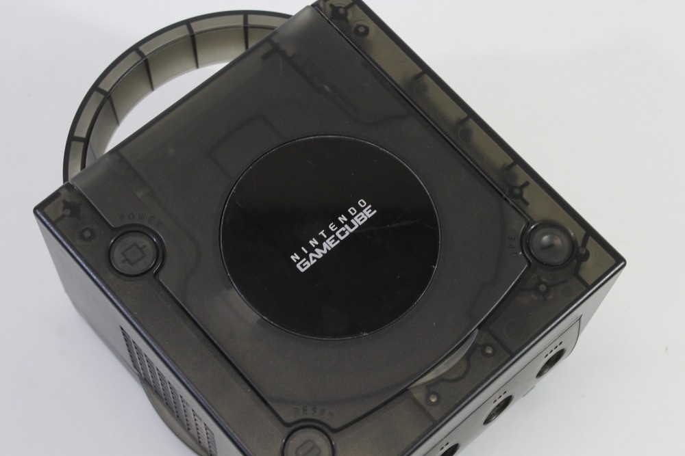 Nintendo Gamecube Clear Transparent Black Console & AC AV NTSC-U/C DOL-001 LED