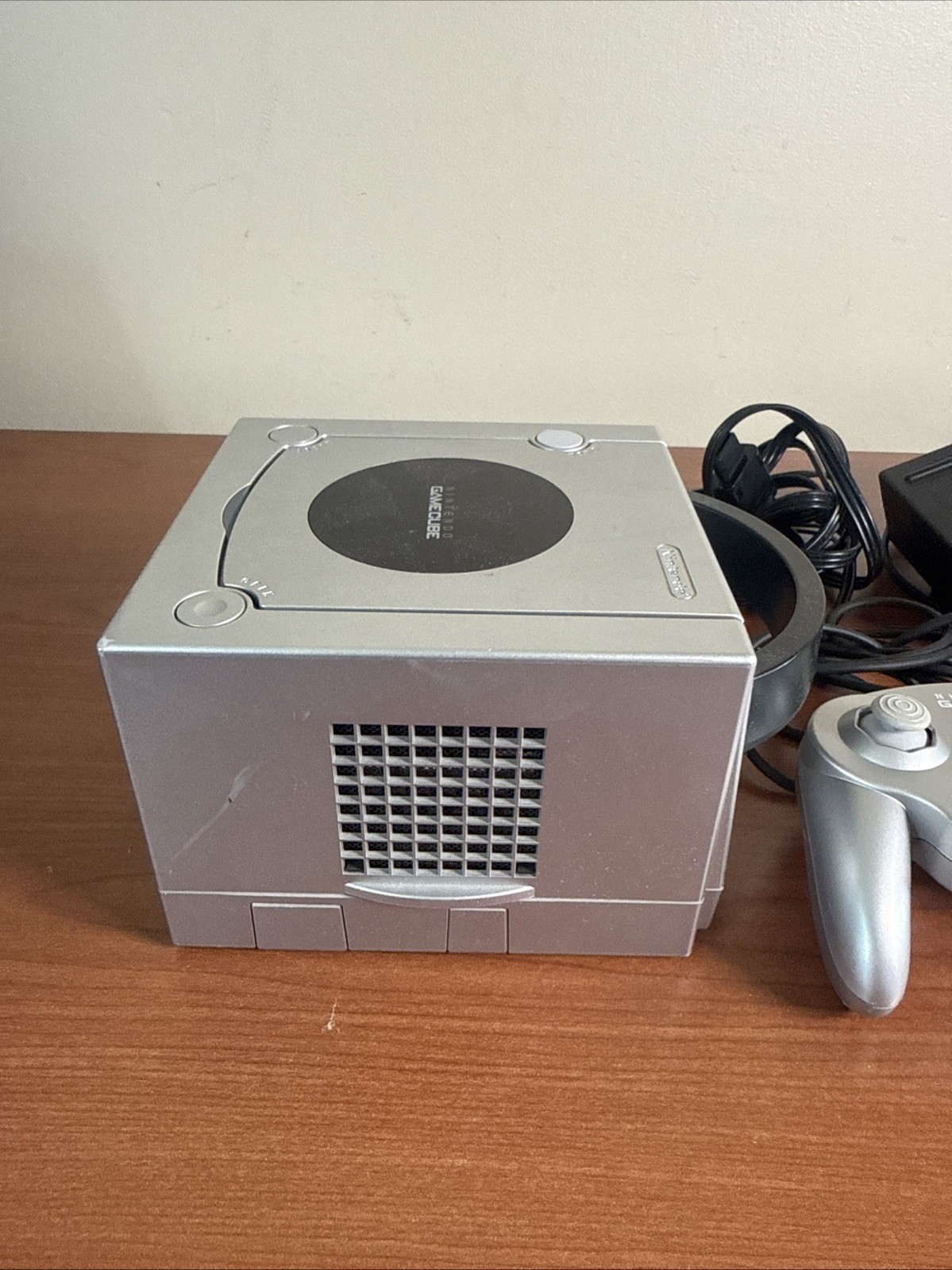 Nintendo GameCube Platinum Console + Controller ++Tested +Memory Card Dol-014