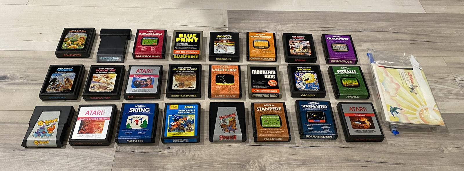 Atari 2600 Darth Vader Black Console W/ 24 Games, Controllers, Manuals & More
