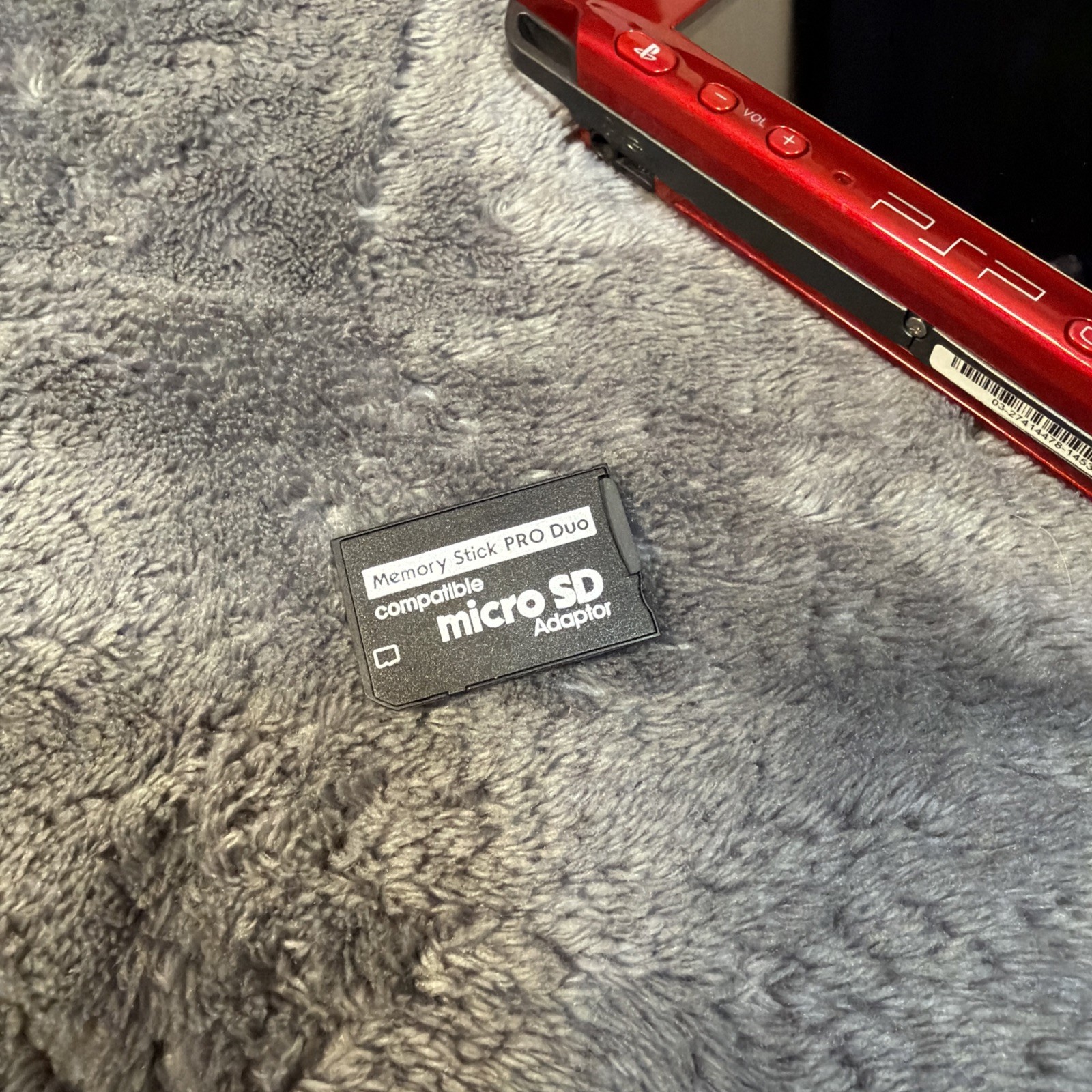 Sony PSP 3000 RED UMD DRIVE NOT WORKING 128 Gb Micro Sd CARD included