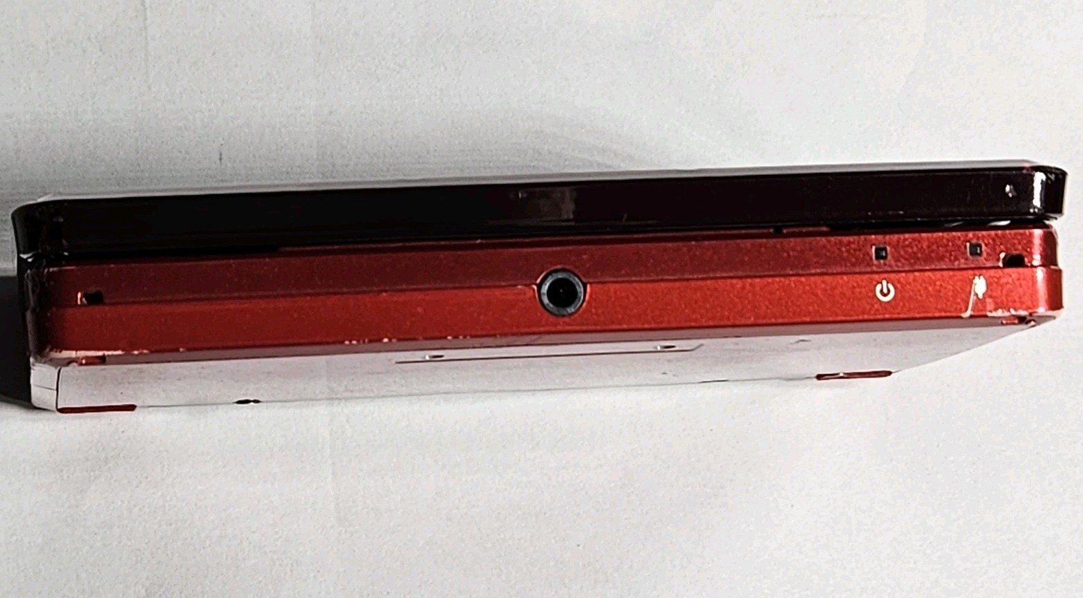 Nintendo 3DS Flame Red Console CTR-001 Headphone Jack 3D W Stylus Charger Tested