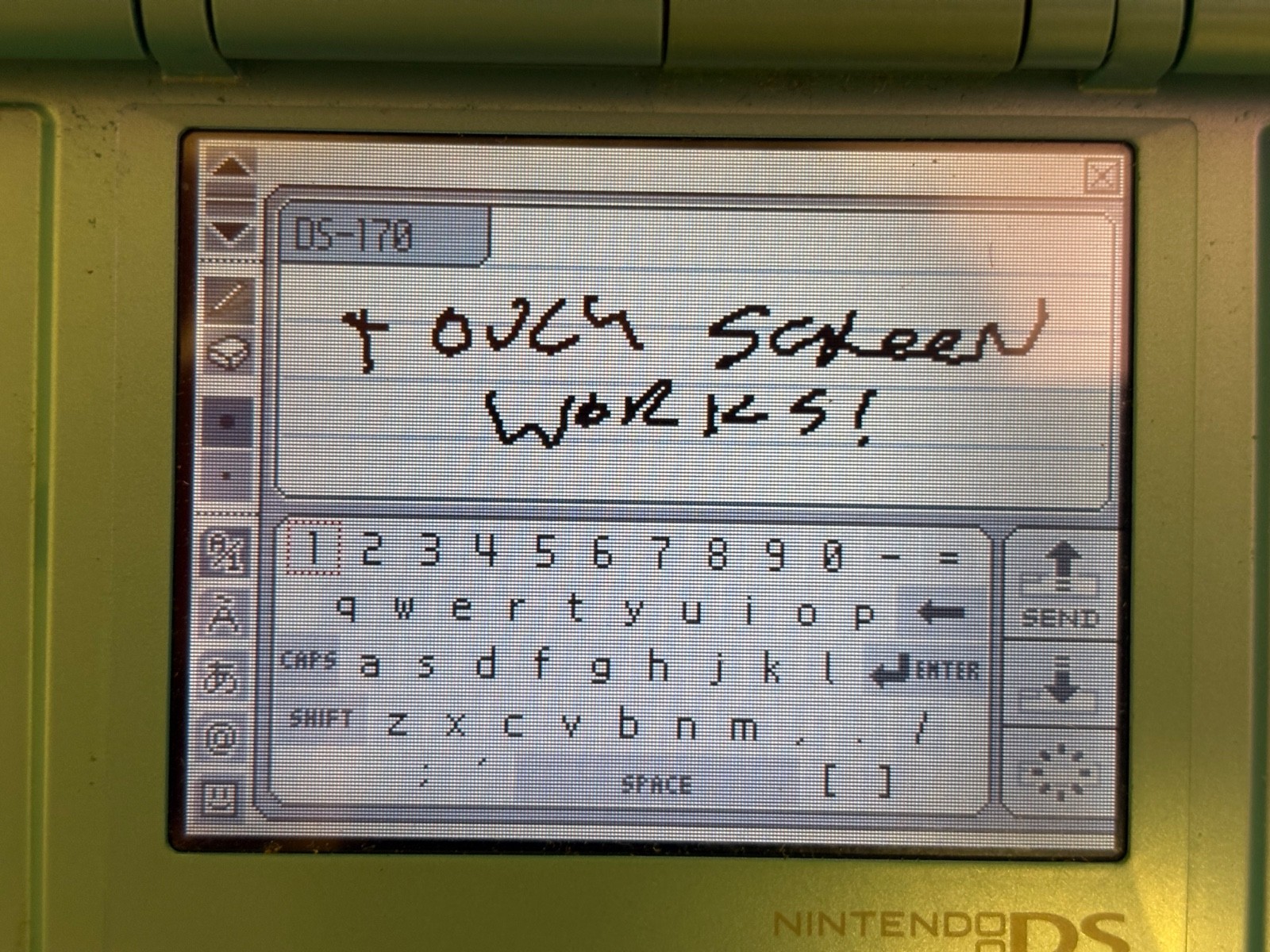 Nintendo DS Turquoise Blue Handheld System – Fair Condition – TESTED AND WORKING