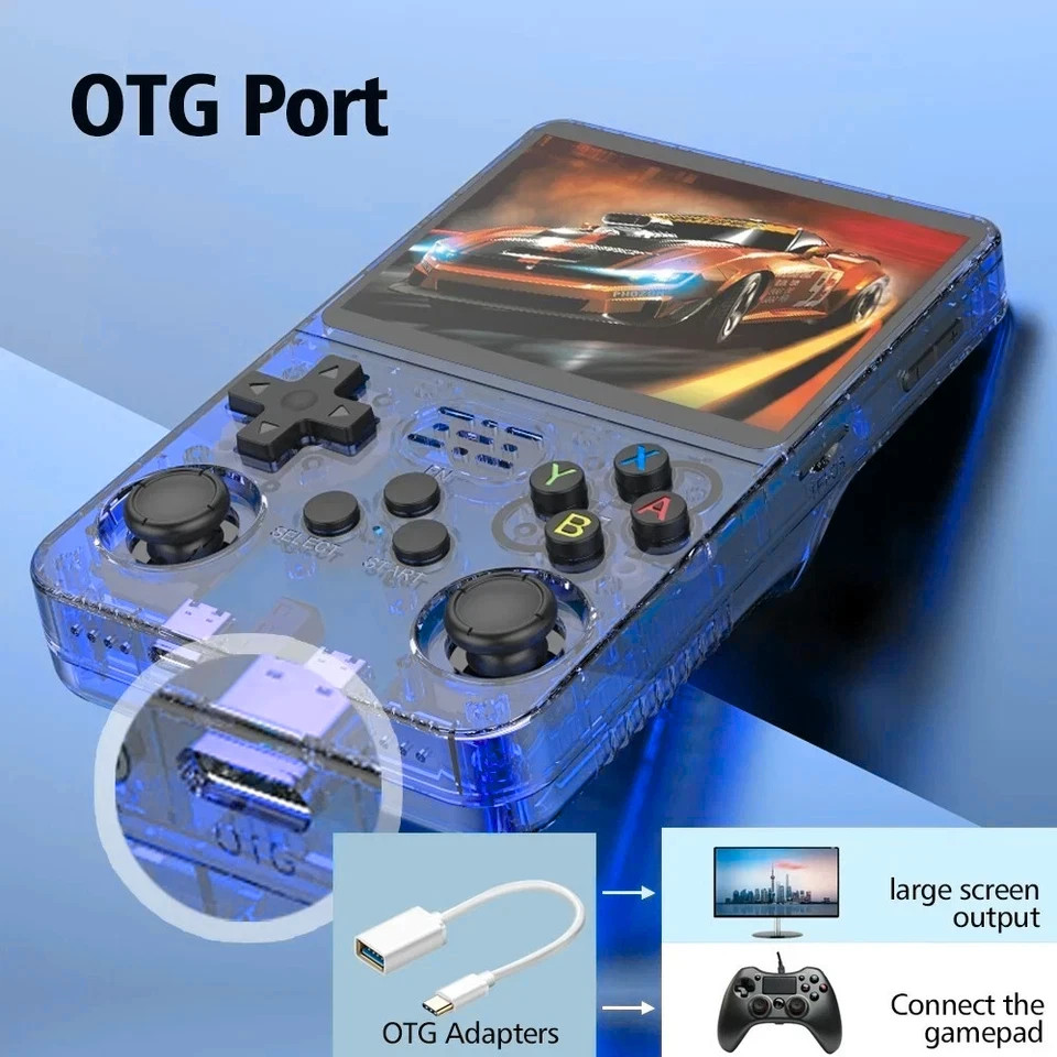 R36S Retro Handheld Video RGame Console 64GB 20000+ Games 3.5 Inch IPS Screen US