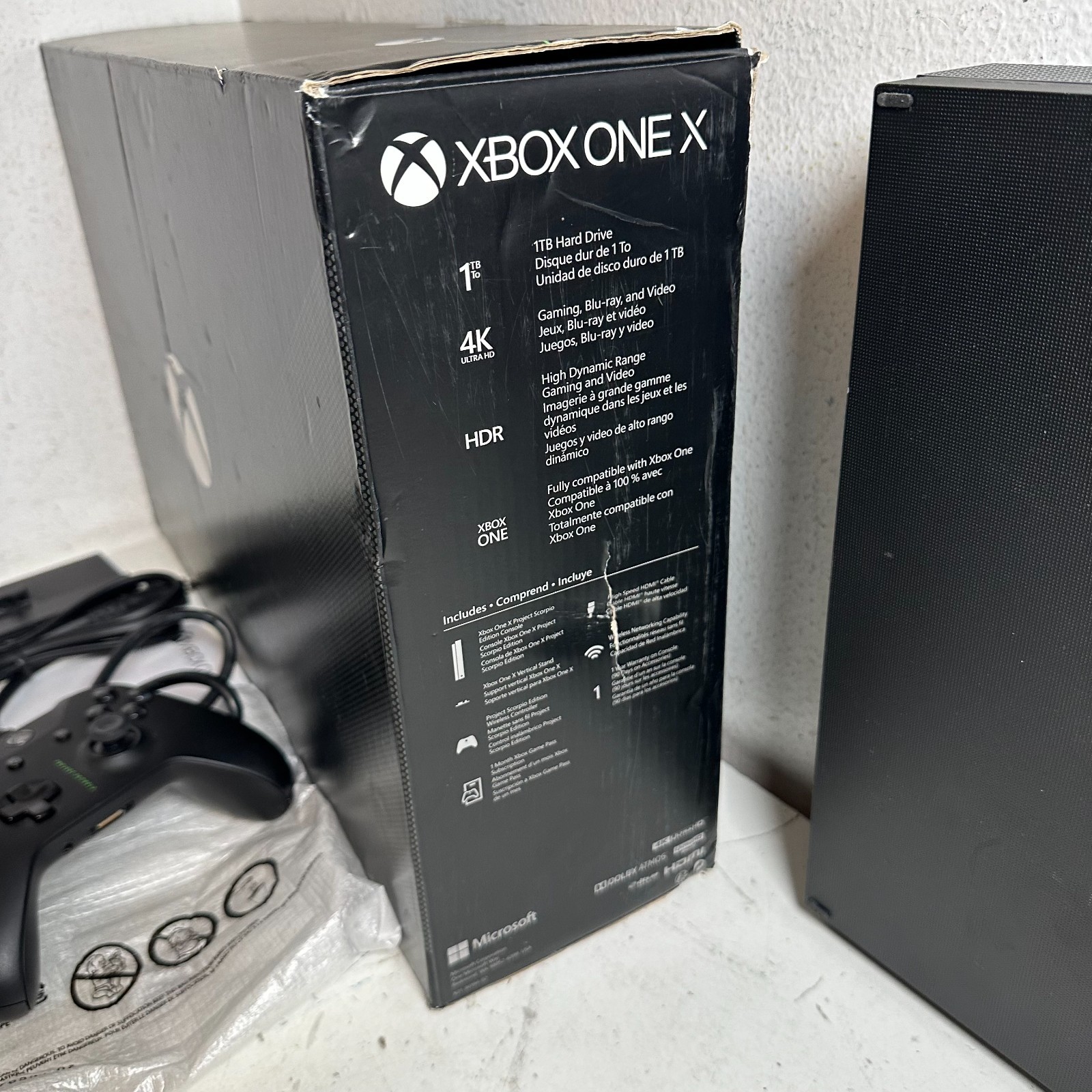XBox One X PROJECT SCORPIO EDITION Console CIB TESTED 1 TB 2017