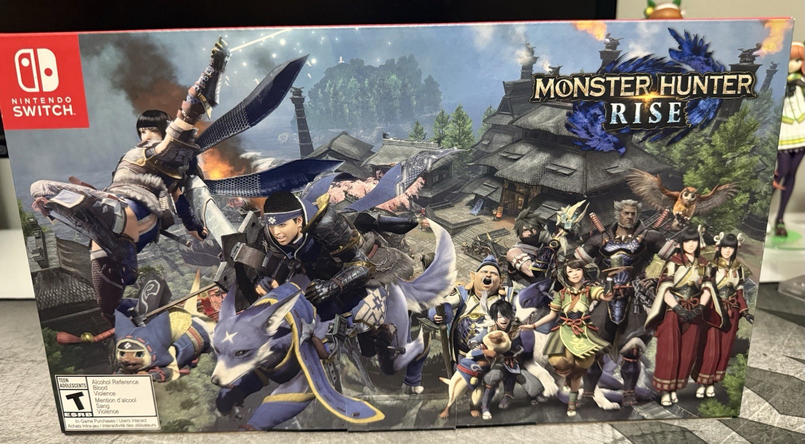 Nintendo Switch Monster Hunter Rise Deluxe Edition Console Black Gray Gold