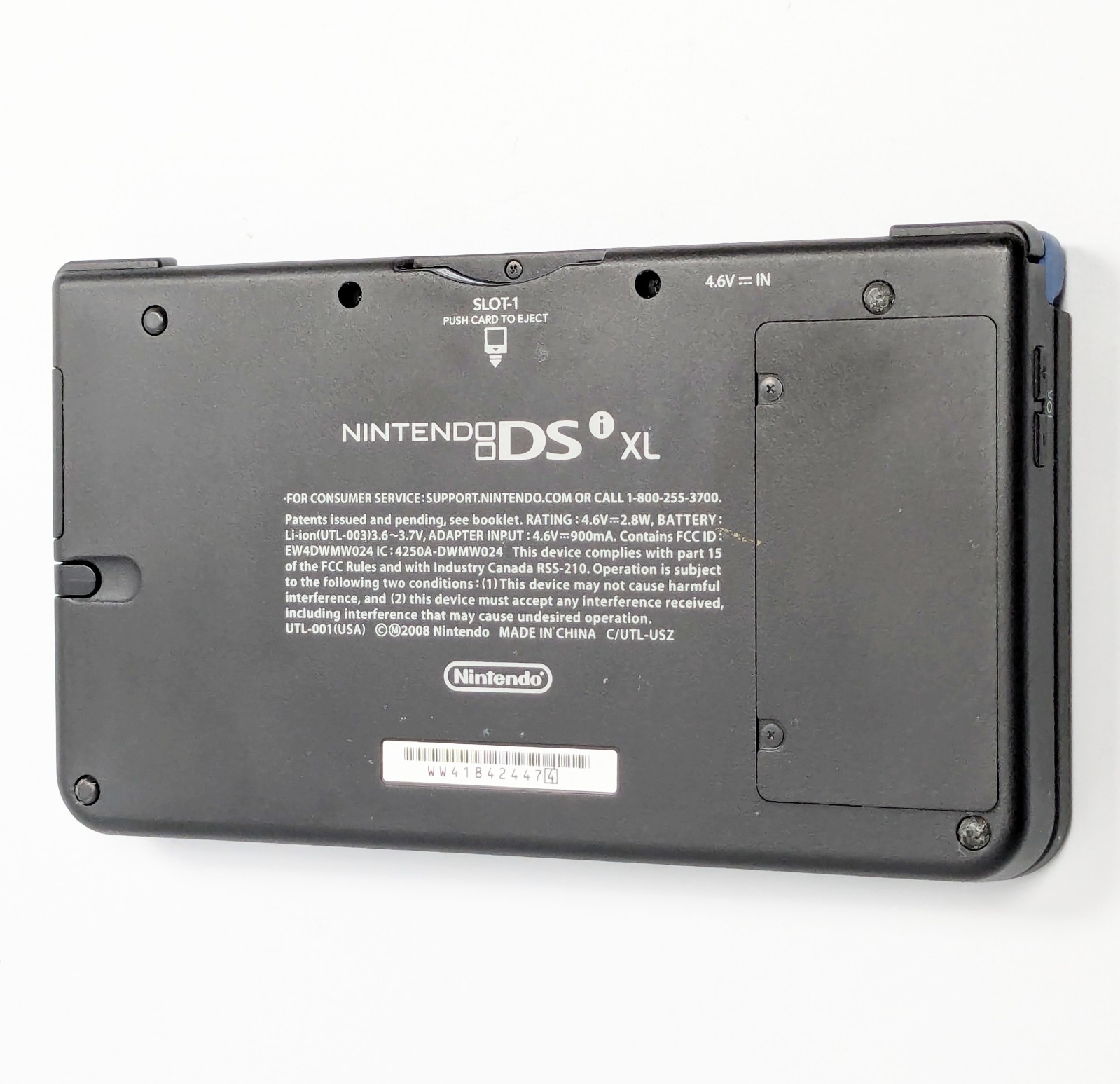 Nintendo DSi XL Works Damaged Screen NO BATTERY Midnight Blue AS IS For fix