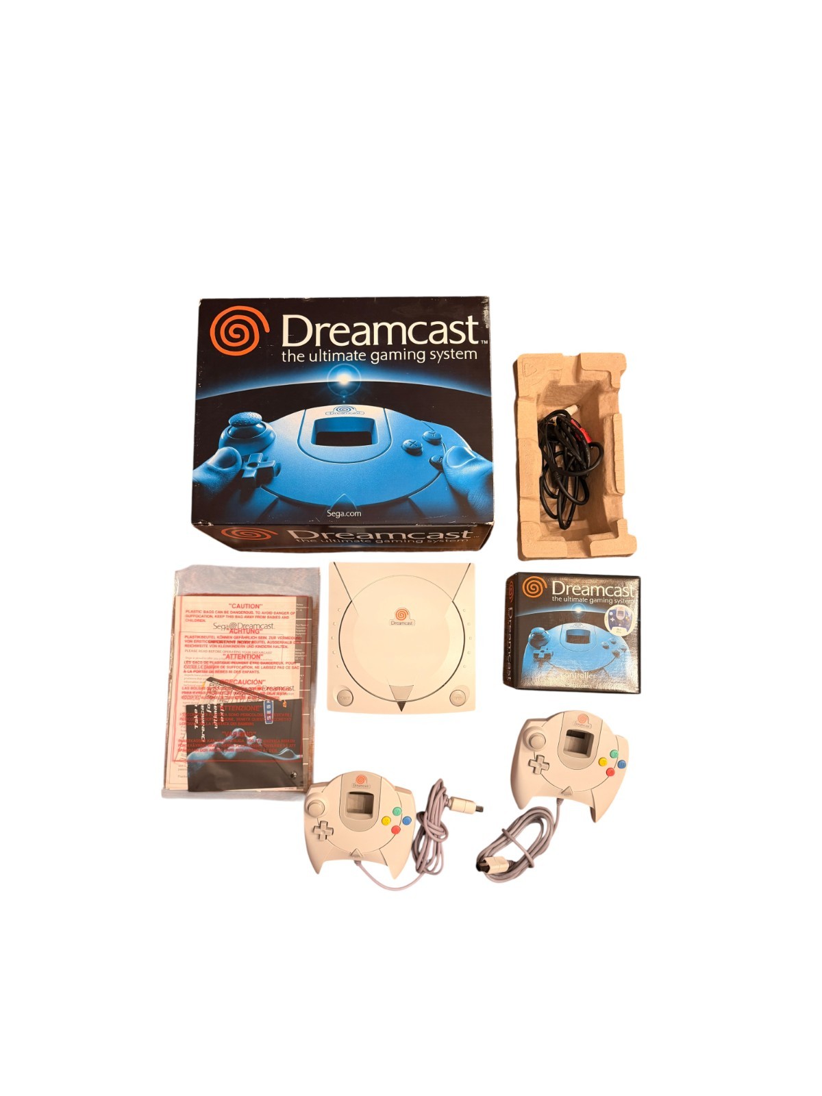 SEGA Dreamcast Home Console System CIB with Extra Controller in Box.