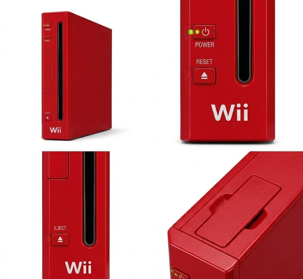 Nintendo Wii Red Console Only RVL-001 GameCube Compatible 1 year warranty