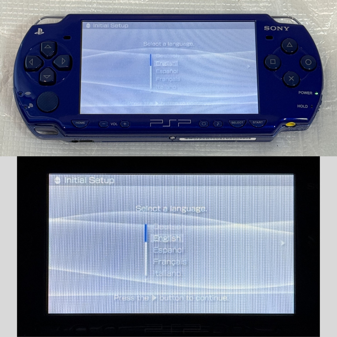 Sony PSP-2000 Console Metallic Blue 1 Seg Pack Region free – Open box unused