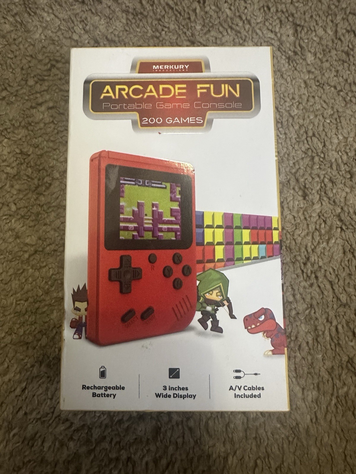 Merkury Innovations Arcade Fun Portable Gaming Console 200 Games