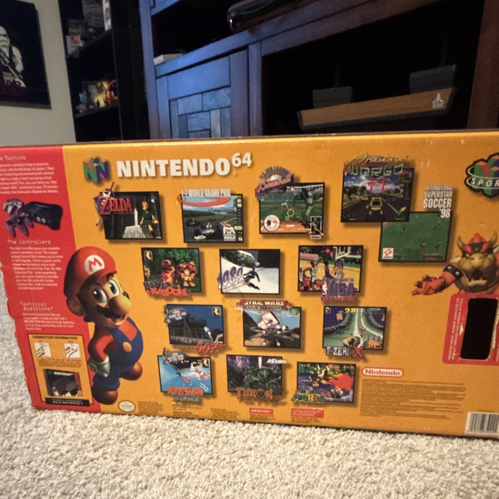 Nintendo 64 Black Console Bundle In Box w/ Controllers, RCA, NTSC-U/C