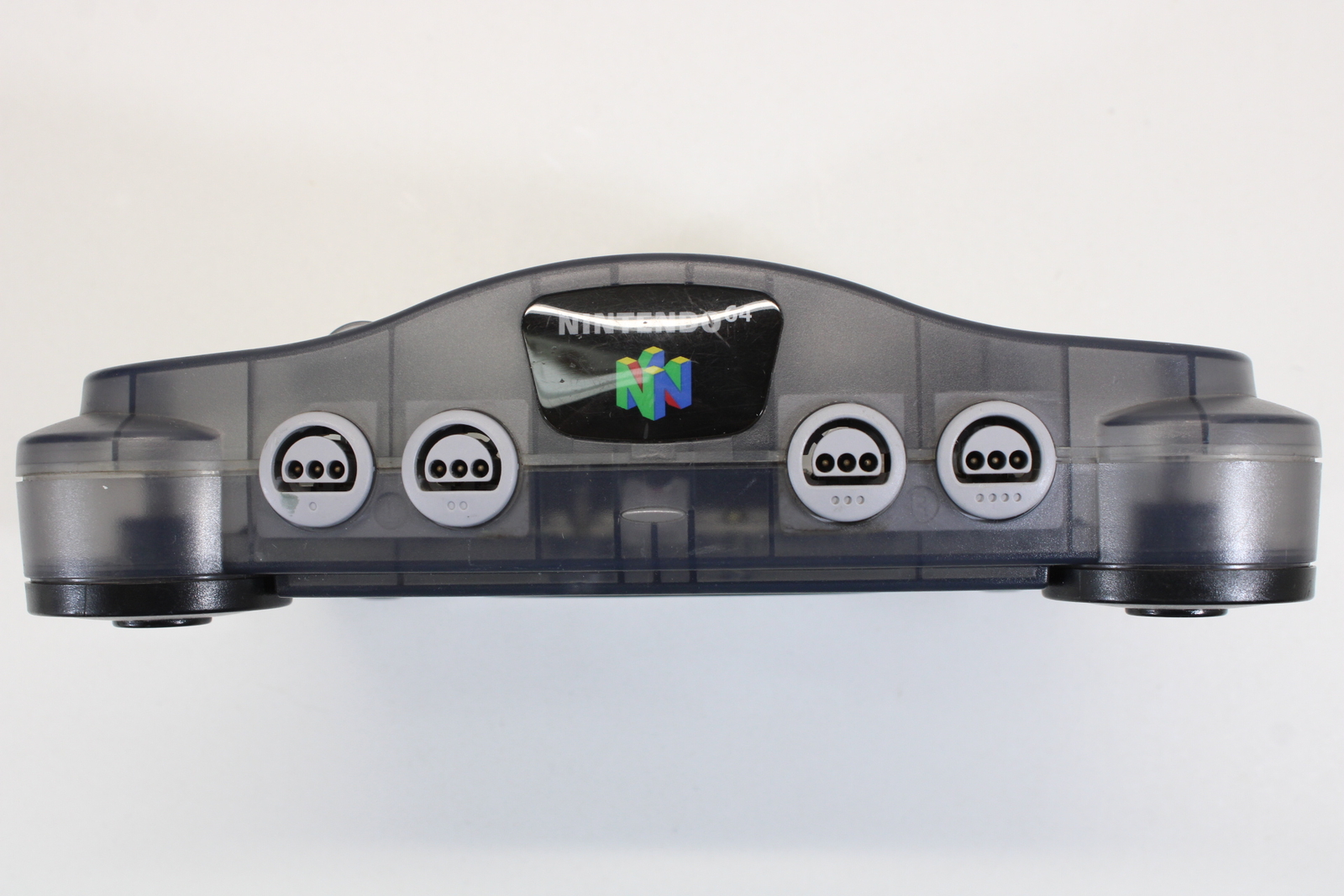 NINTENDO 64 Clear Black Console & JUSCO Controller 7/10 AC AV N64 REGION FREE