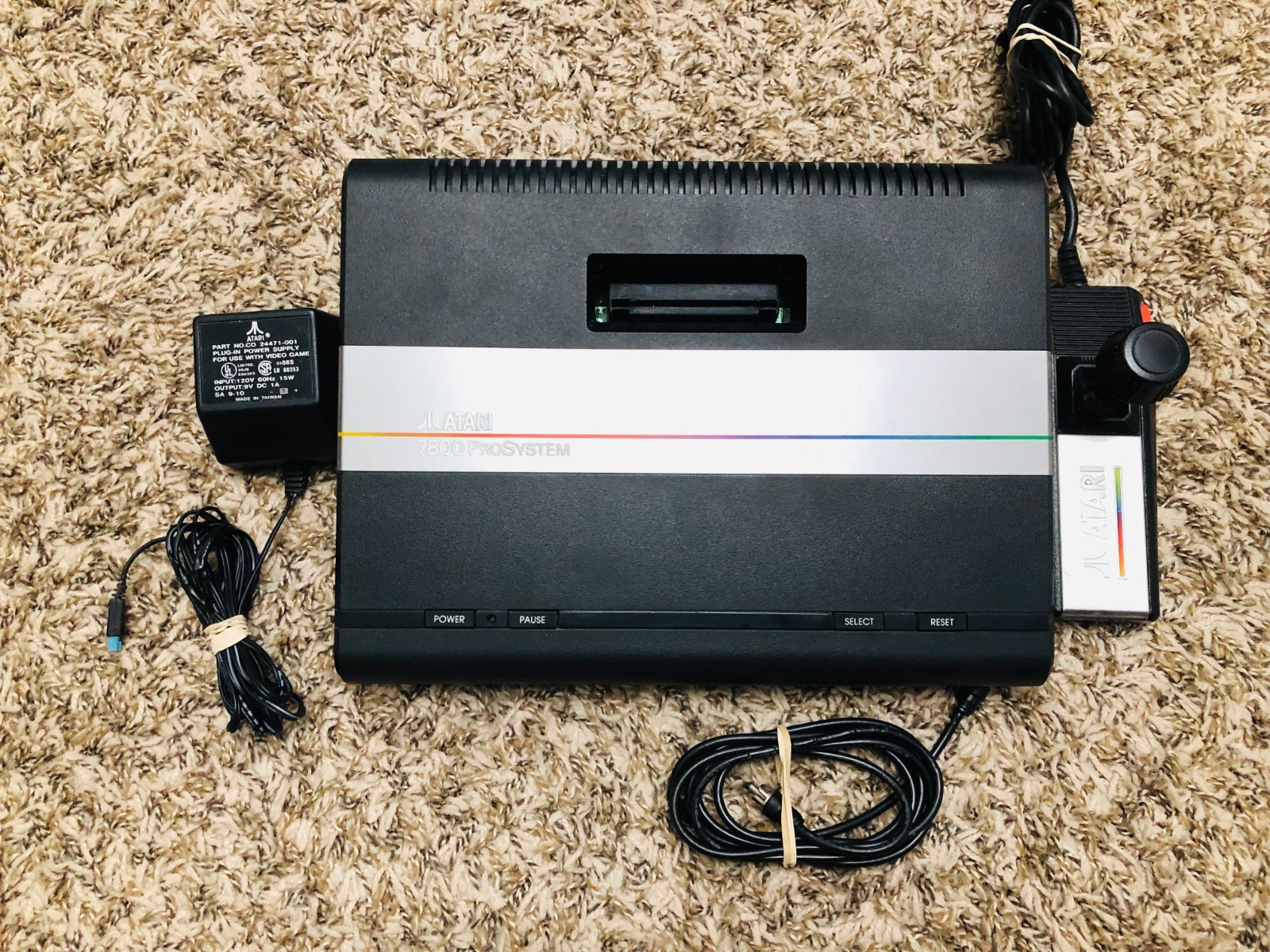 Atari 7800 Console with 1 Proline Controller Cleaned and Tested Working