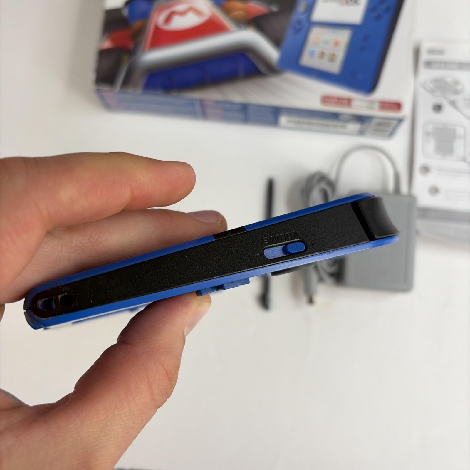 Nintendo 2DS Blue Black System In Original Box W/Charger Stylus US Model