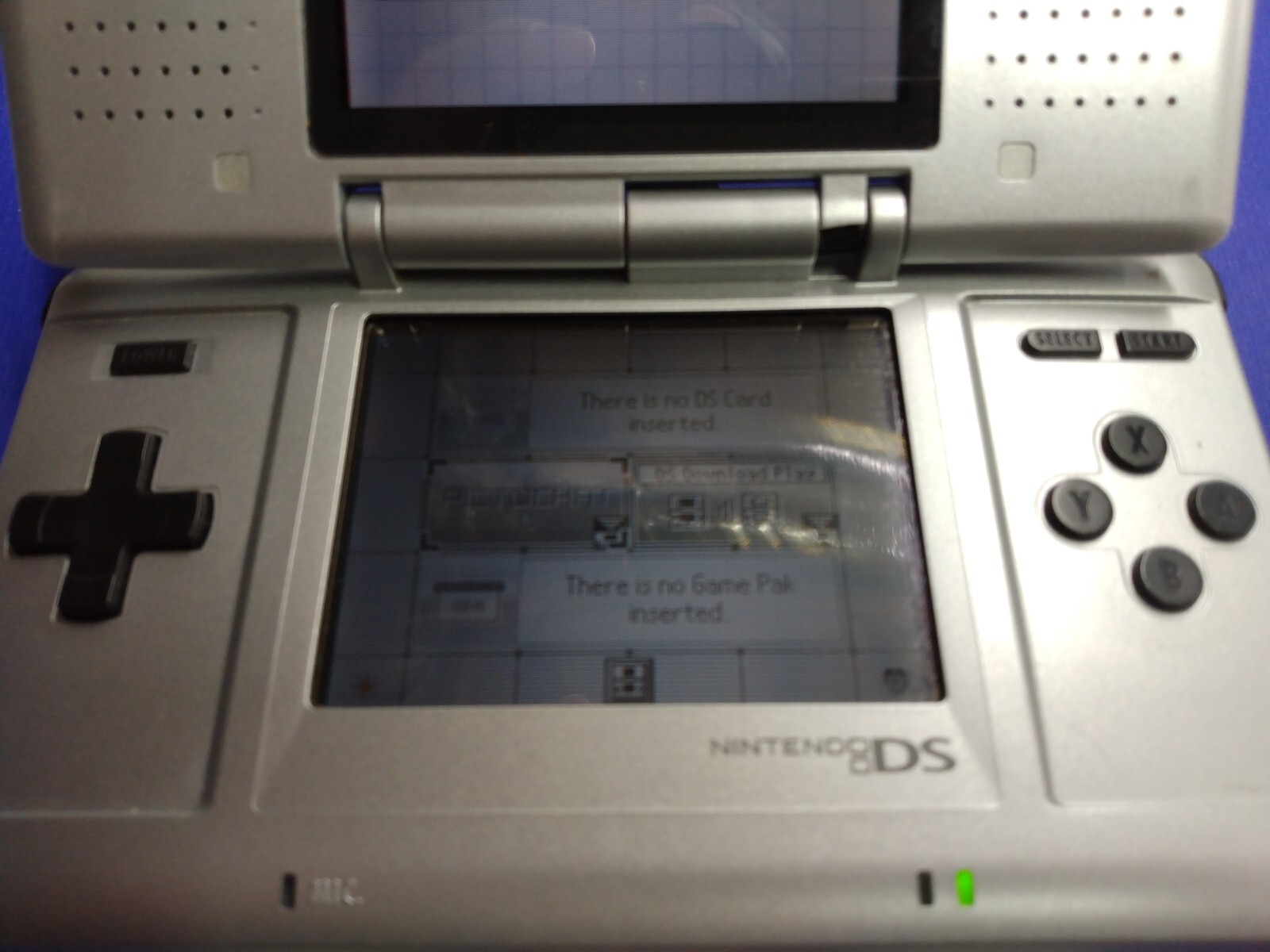 Nintendo DS Original Console – Titanium Silver – With 3 Games WORKS – READ! V9