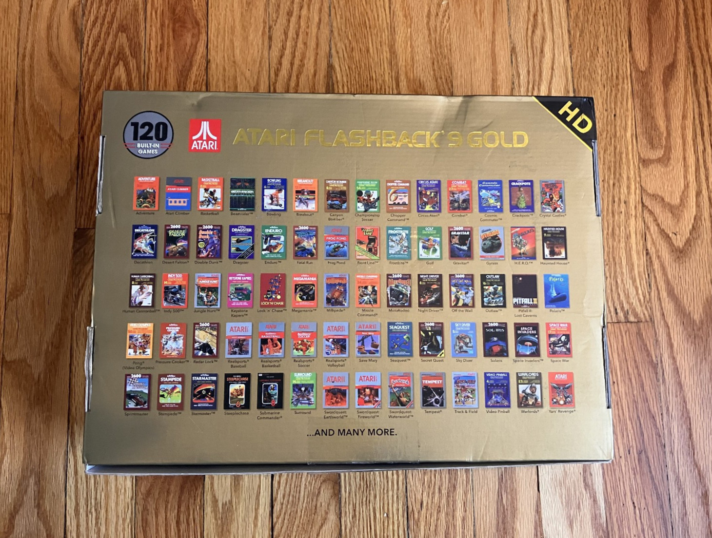 Atari Flashback 9 Gold HD Console 120 Built-in Games & Controllers , used, works