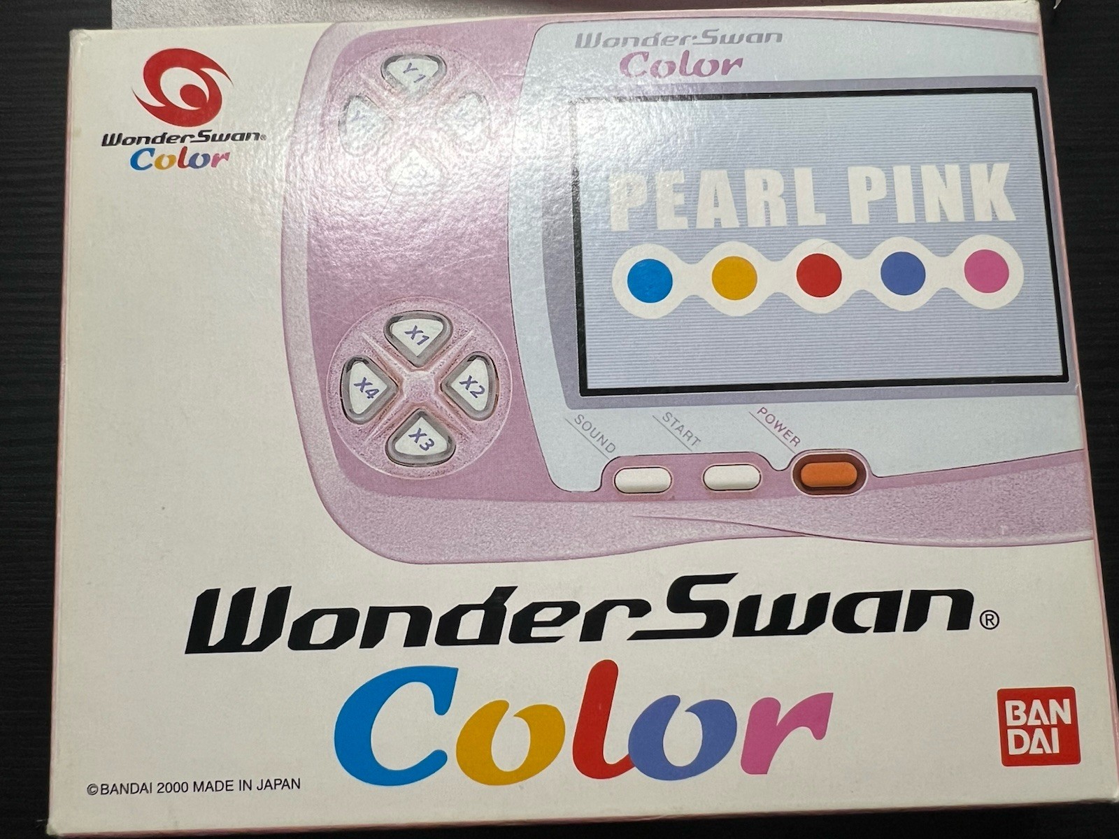 Bandai WonderSwan Color WSC With Box & IPS Screen & New Glass Lens