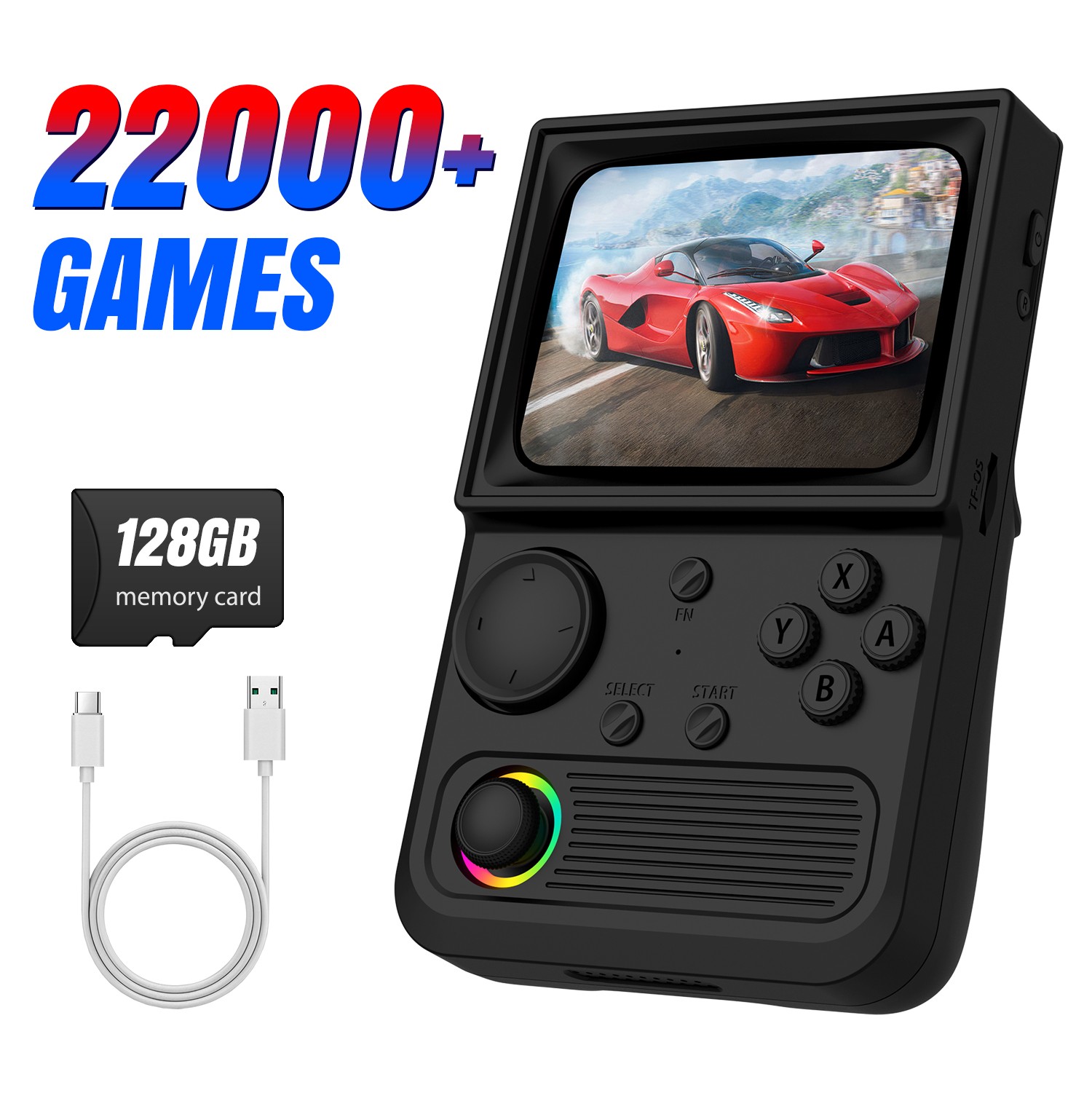 Retro TV Handheld Game Console 3.5» IPS Screen 22000
